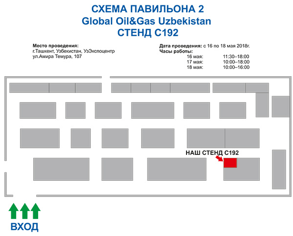 Схема расположения стенда